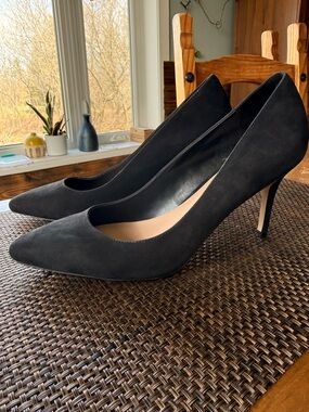 Aldo Black Suede Pointed Heels